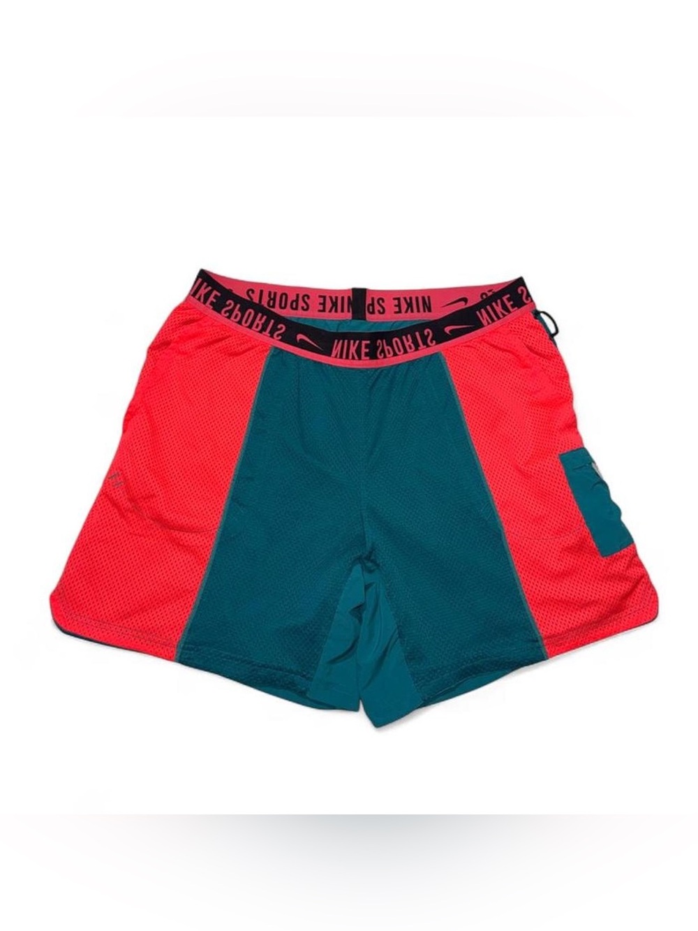 Nike Men’s Teal & Coral Mesh Athletic Shorts